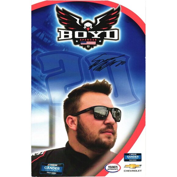 Spencer Boyd Signed NASCAR Promo Card Youngs Motorsports 8.5 x 5.5 - Picture 1 of 2